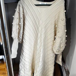 White Sweater dress size M